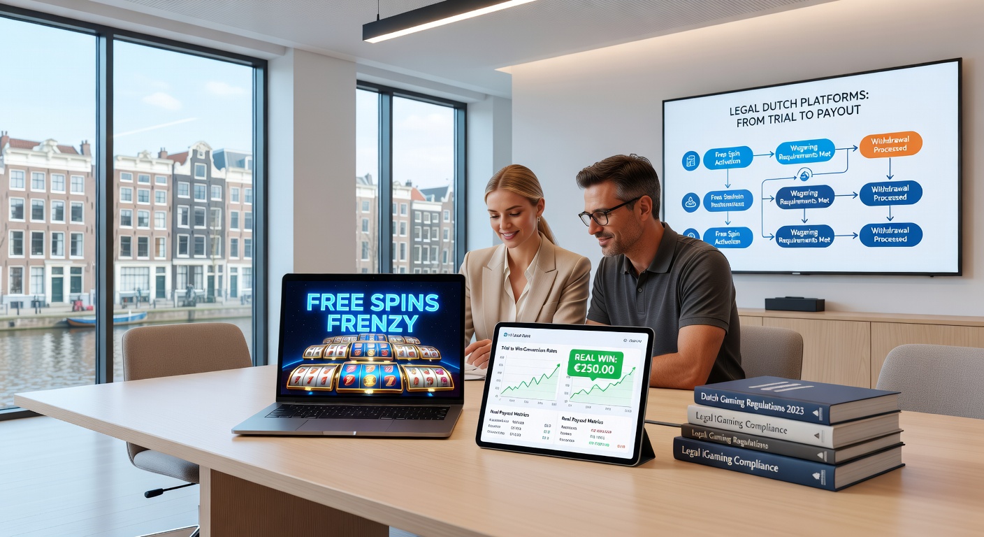 Grafiek met statistieken over free spins conversies en winsten op legale Nederlandse casino apps in 2026