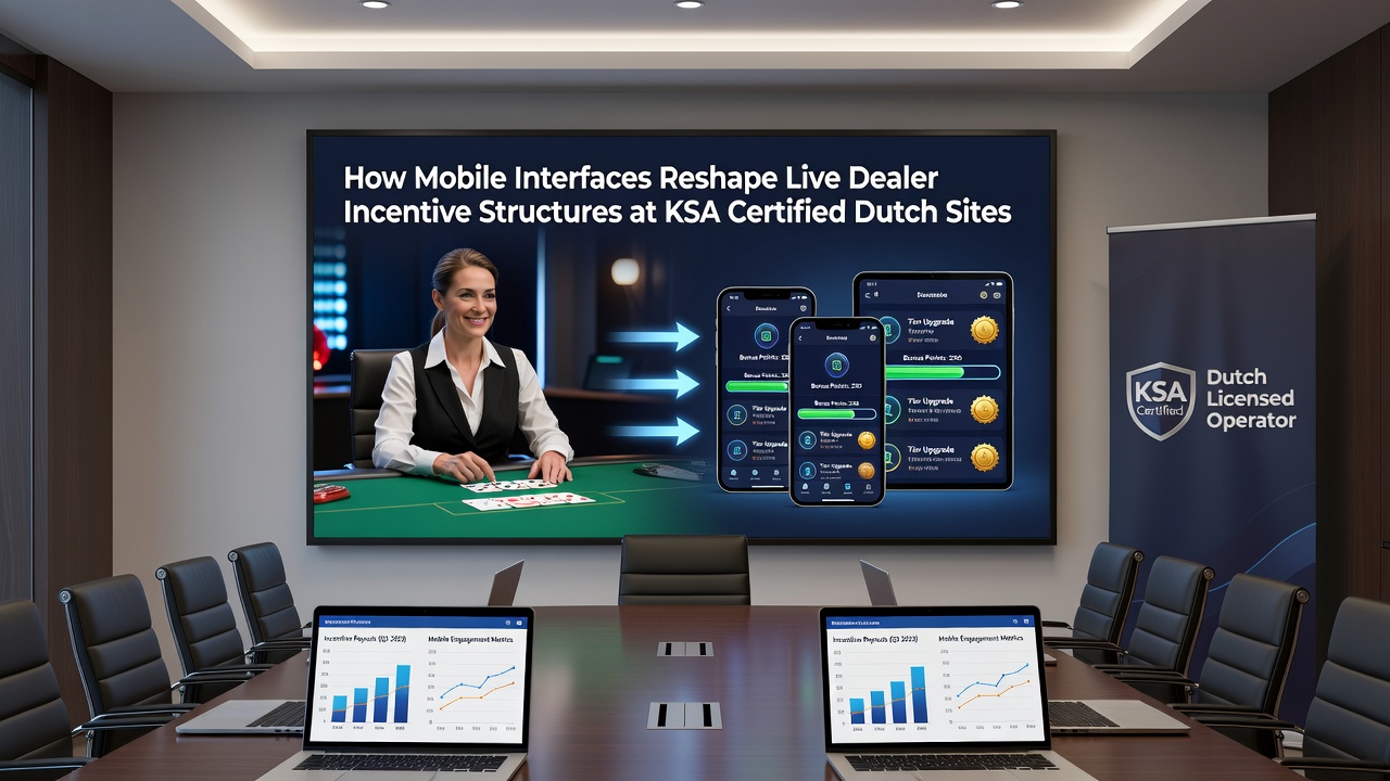 Speler die via mobiel apparaat deelneemt aan een live dealer tafel met bonusindicatie