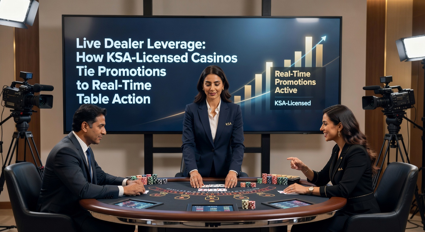 Live dealer tafel met spelers en promotie-overlay in actie bij een KSA-casino