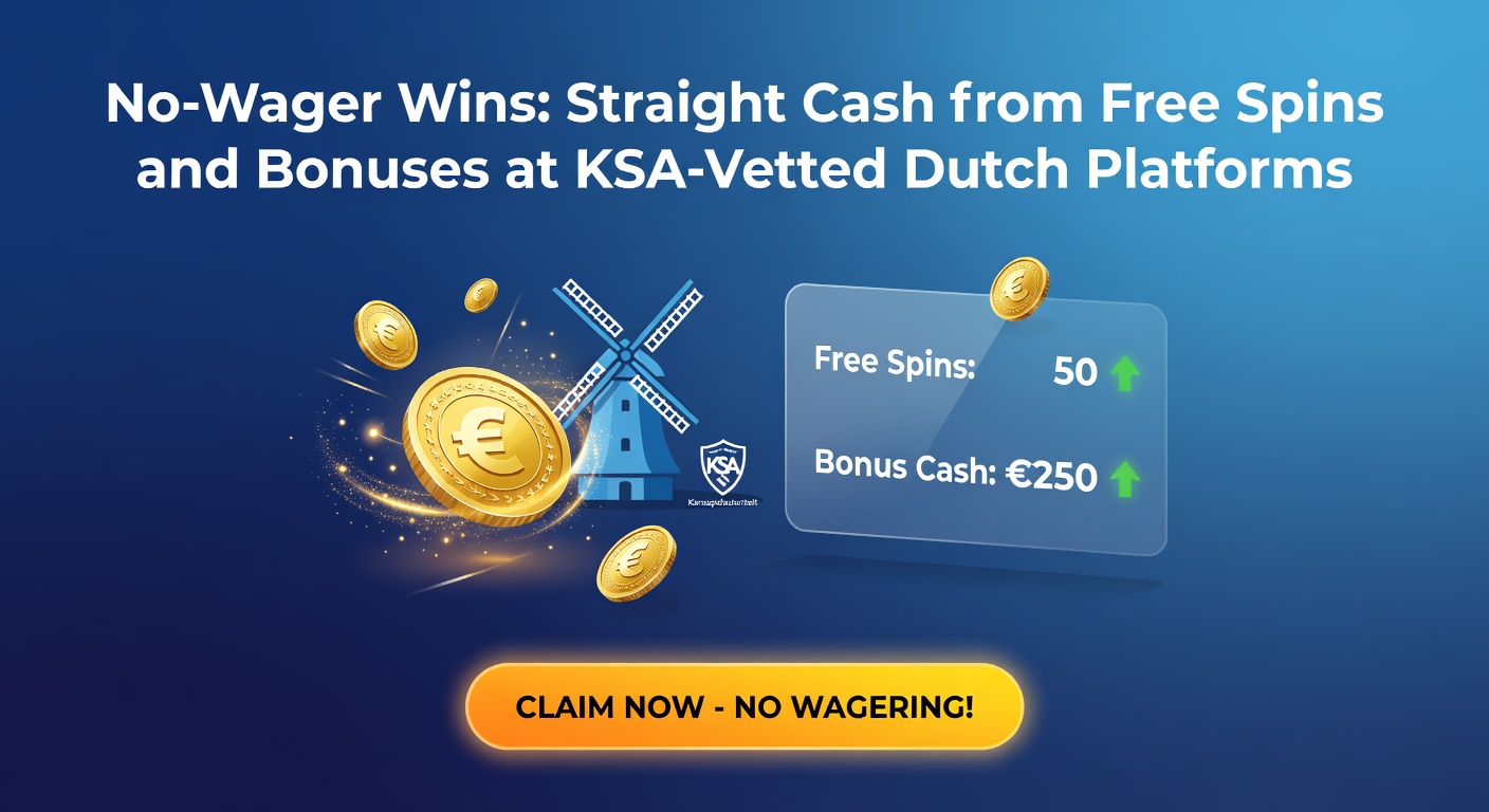 Schermafbeelding van een Nederlands casino dashboard met no-wager bonus geactiveerd, tonen directe cash winsten