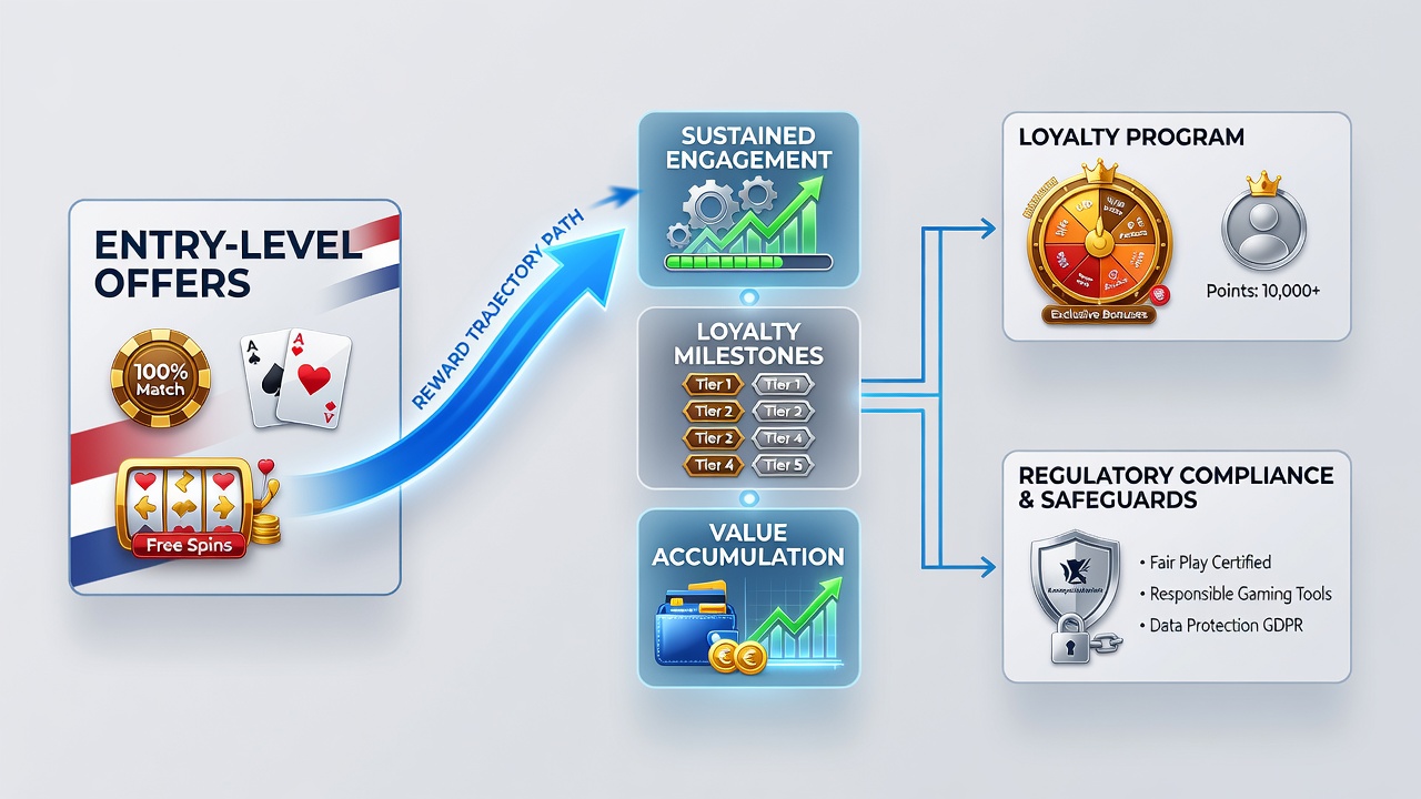Overzicht van beloningsstructuren in Nederlandse online casinos met focus op instapaanbiedingen en loyaliteitsmechanismen